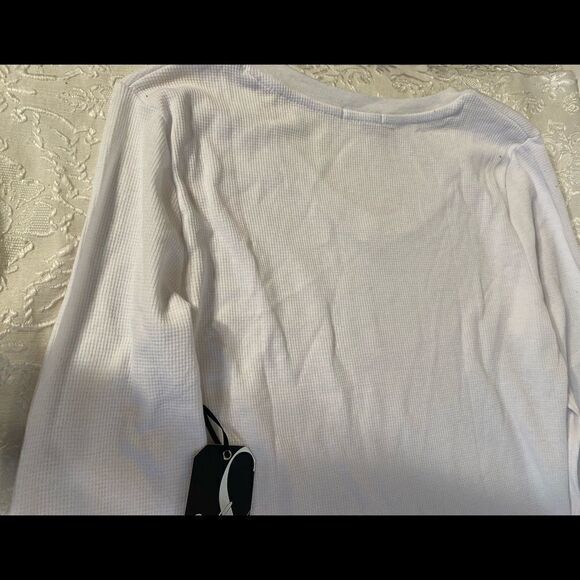 🛍Wonen’s V Neck Long Sleeve, Color: White - Picture 6 of 9